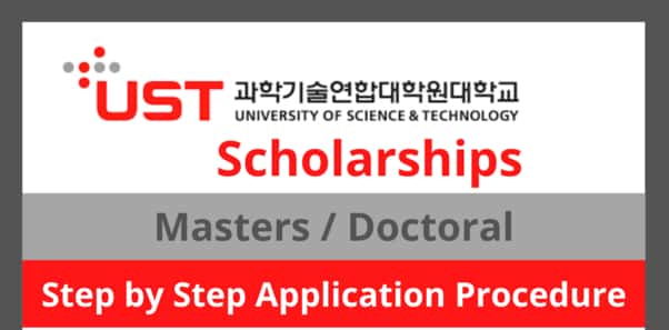 UST Scholarships South Korea 2022